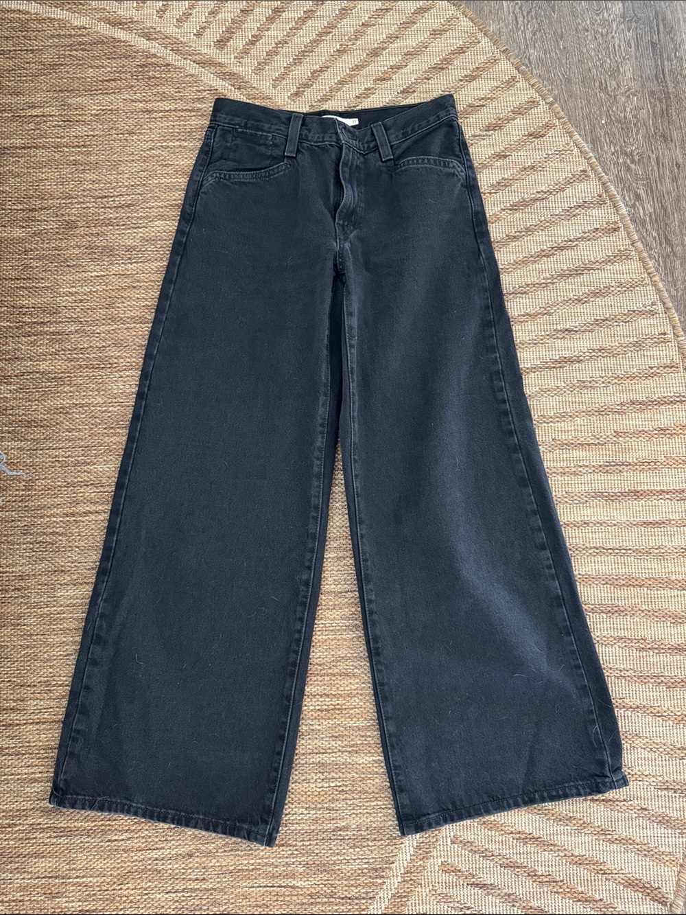 Levi's Black Wide-Leg High-Rise Jeans